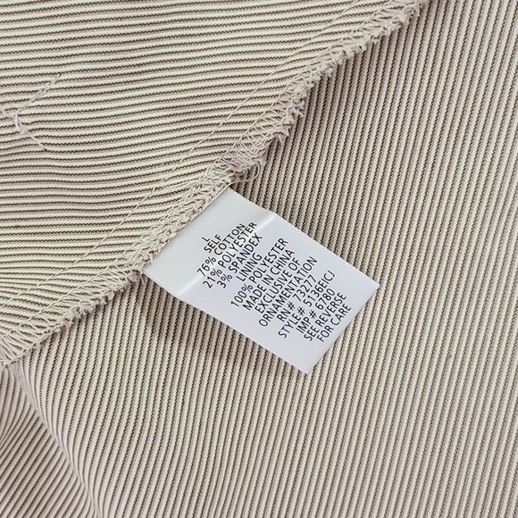 CANDIES Tan striped jacket Size Large - Picture 8 of 8